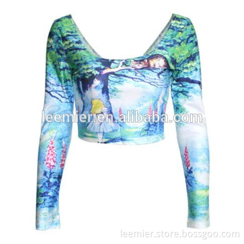 full printing adult sex clothes crop top sexy lady tube tops